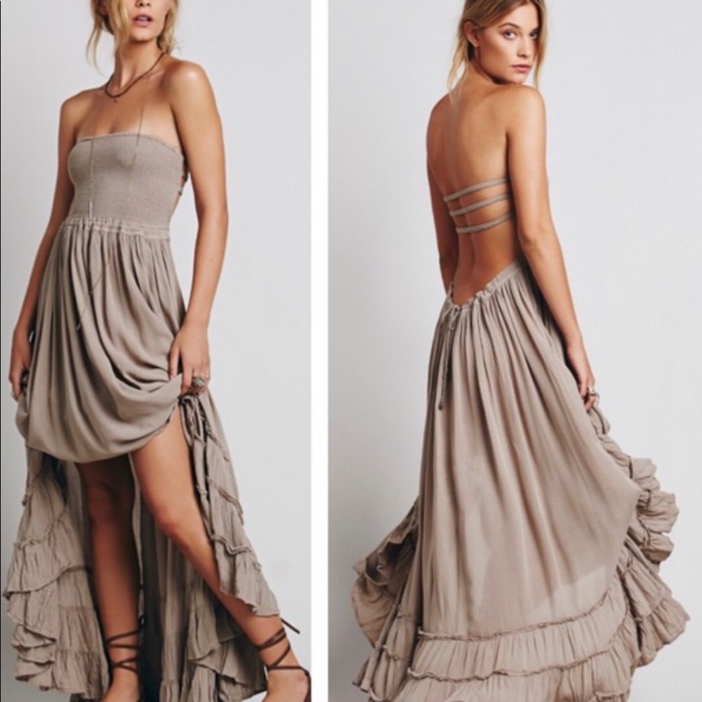 Free People Taupe extratropical dress